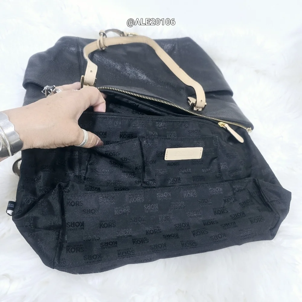 Michael Kors Black and Tan Women's Tote Bag